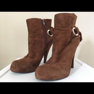 Nine West brown suede ankle boots, size 7